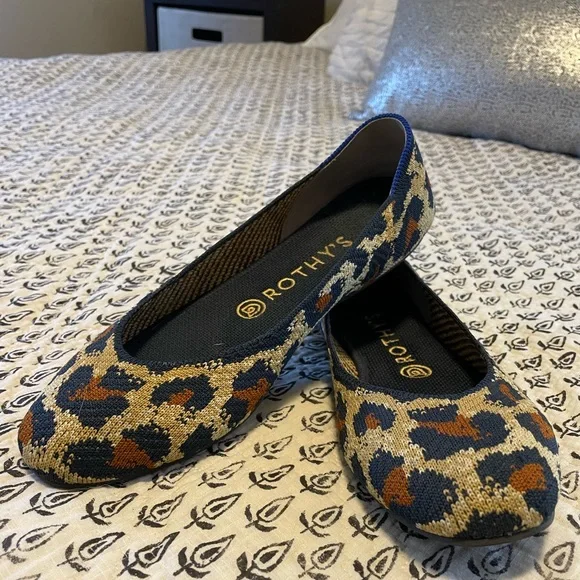 Rothys Cheetah Print Flats - Shoe Size 8 Rothys The Flats Women Size 8 Leopard Print | eBay main image 3